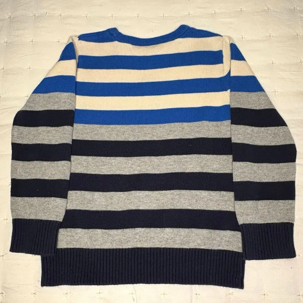 The Children's Place Striped Sweater Boy/Girl 3T | Blue Gray Cream | Nautical